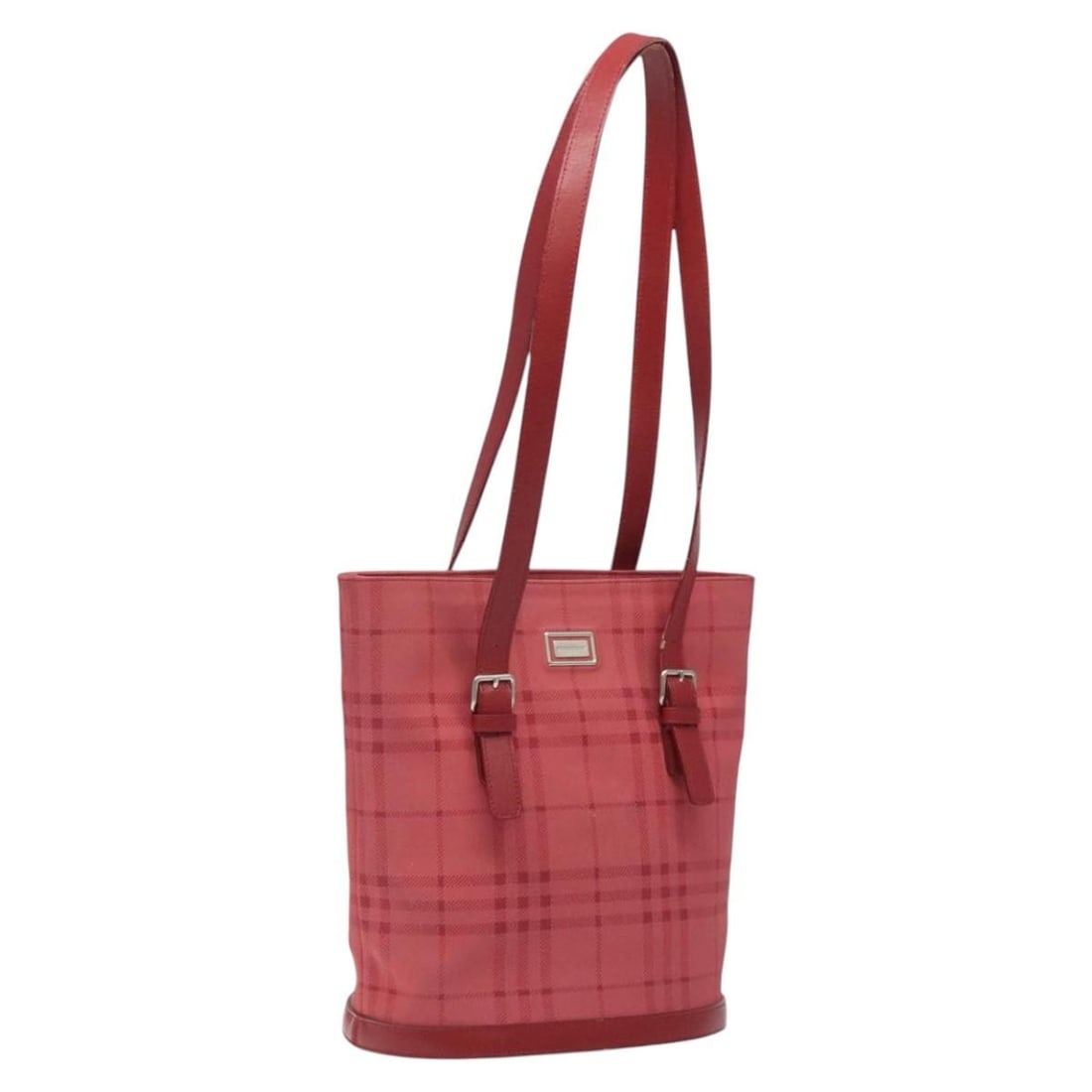 BURBERRY Red Nova Check Canvas Shoulder Bag 121545 USA: BURBERRY Red Nova Check Canvas Shoulder Bag 121545 USA This Burberry Nova Check Shoulder Bag is a stylish and functional accessory, crafted from durable canvas in a vibrant red hue. With a spacious in