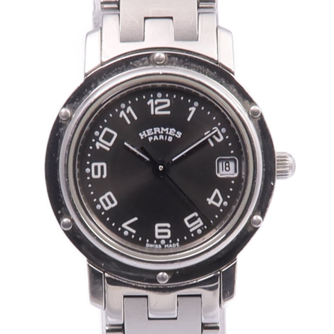 Hermes Clipper CL4.210 Stainless Steel Silver Quartz Wristwatch (1 of 18)