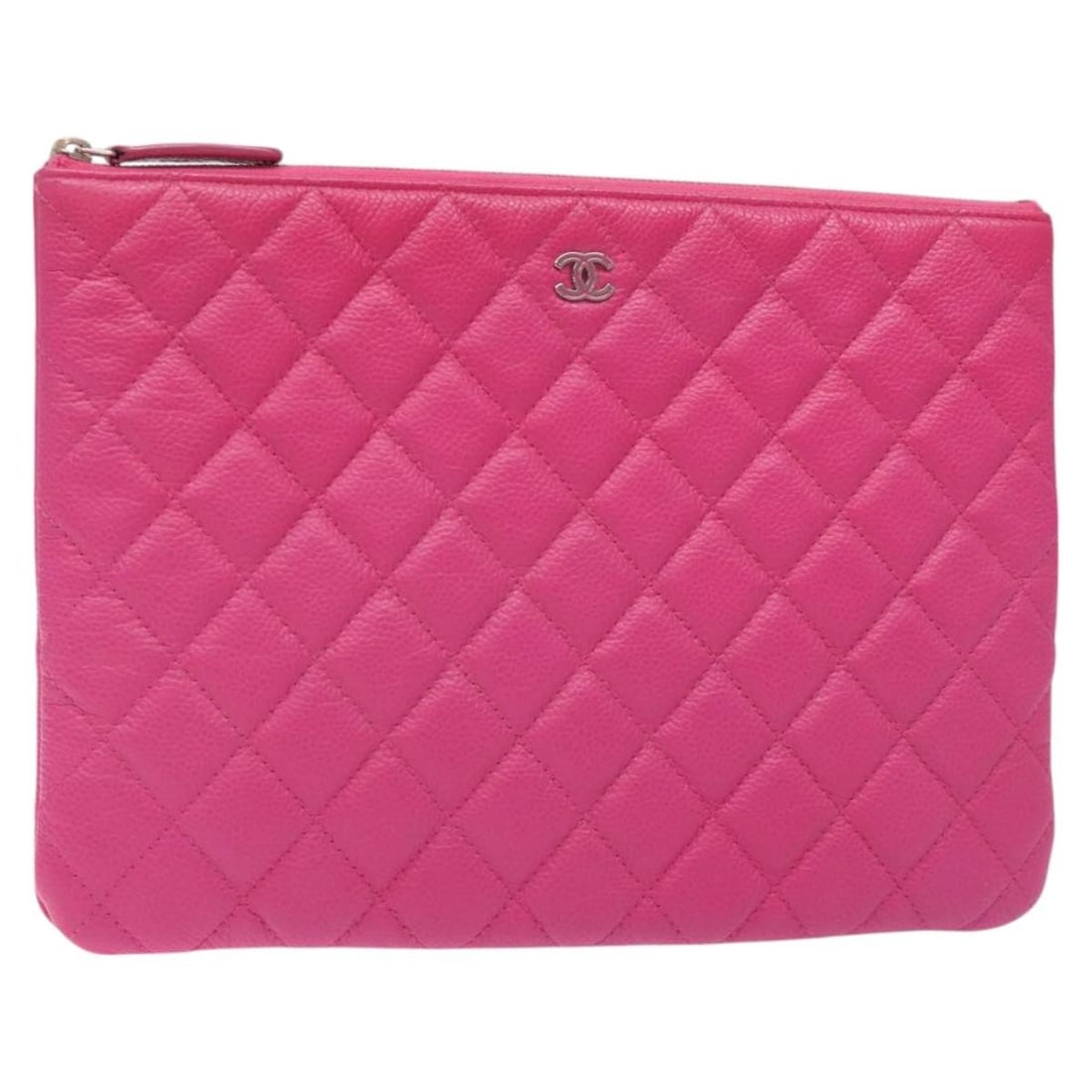 Chanel Quilted Caviar Leather Pink O Case Clutch (1 of 18)