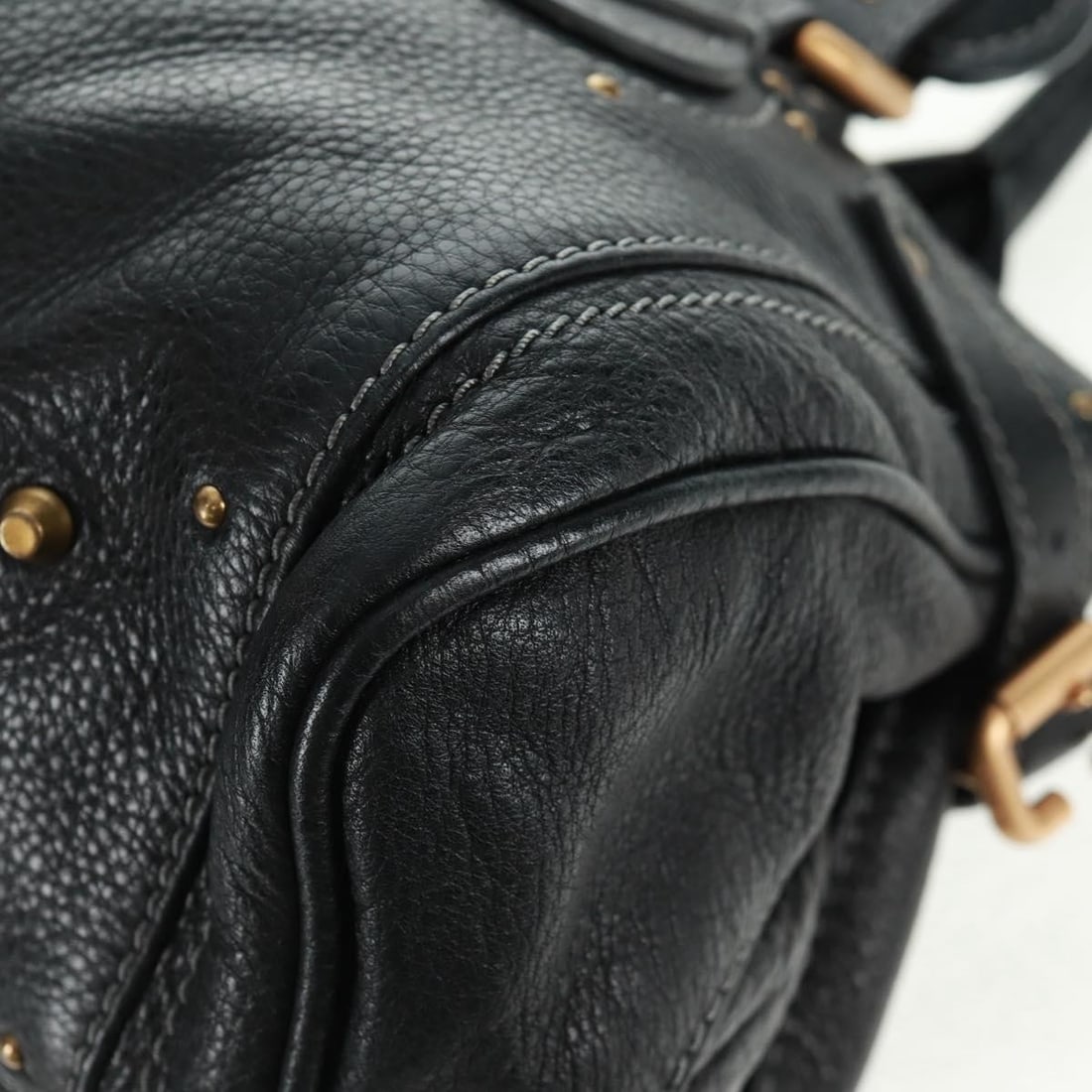 Chloe Paddington Black Leather Handbag with Gold and Silver Accents - 15