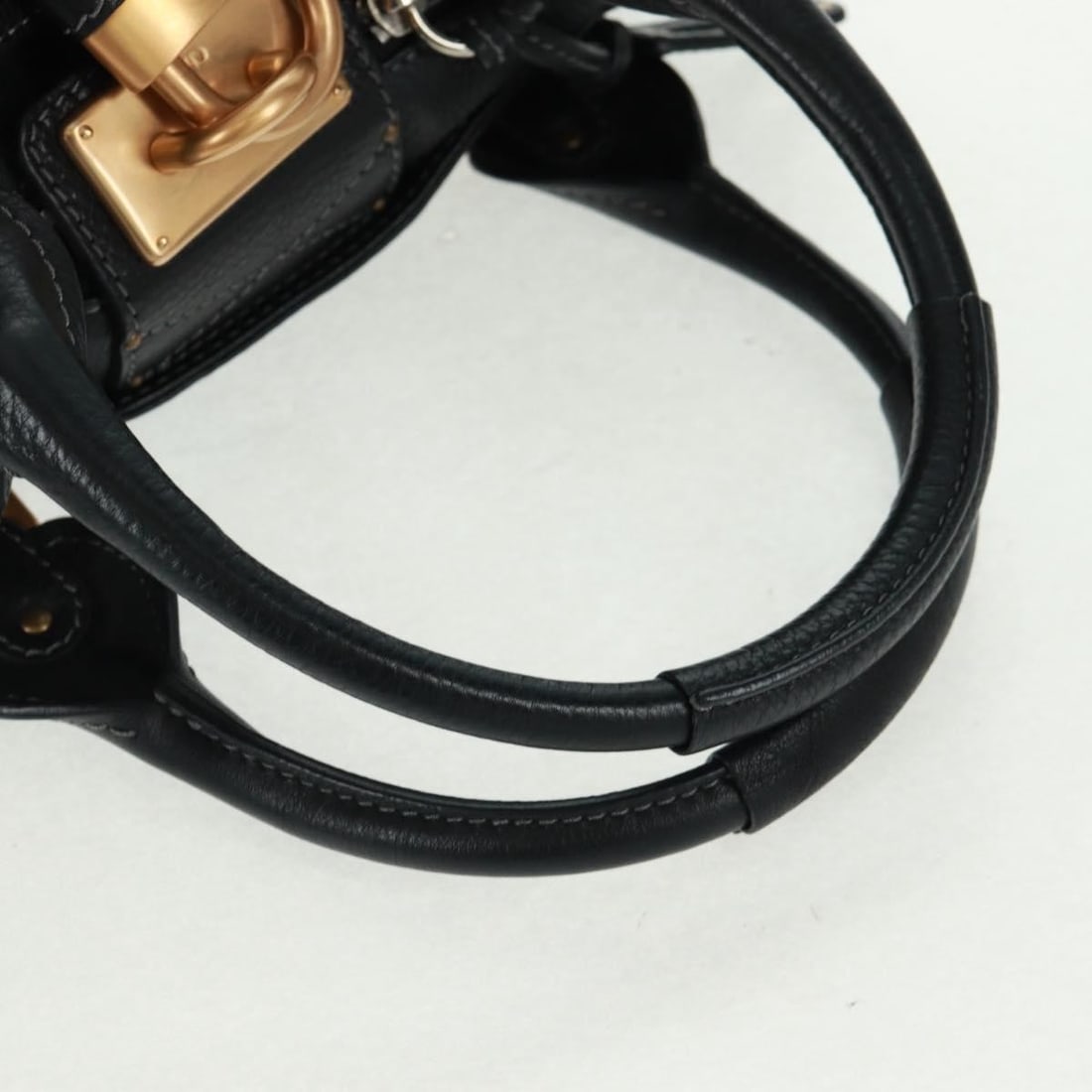 Chloe Paddington Black Leather Handbag with Gold and Silver Accents - 7