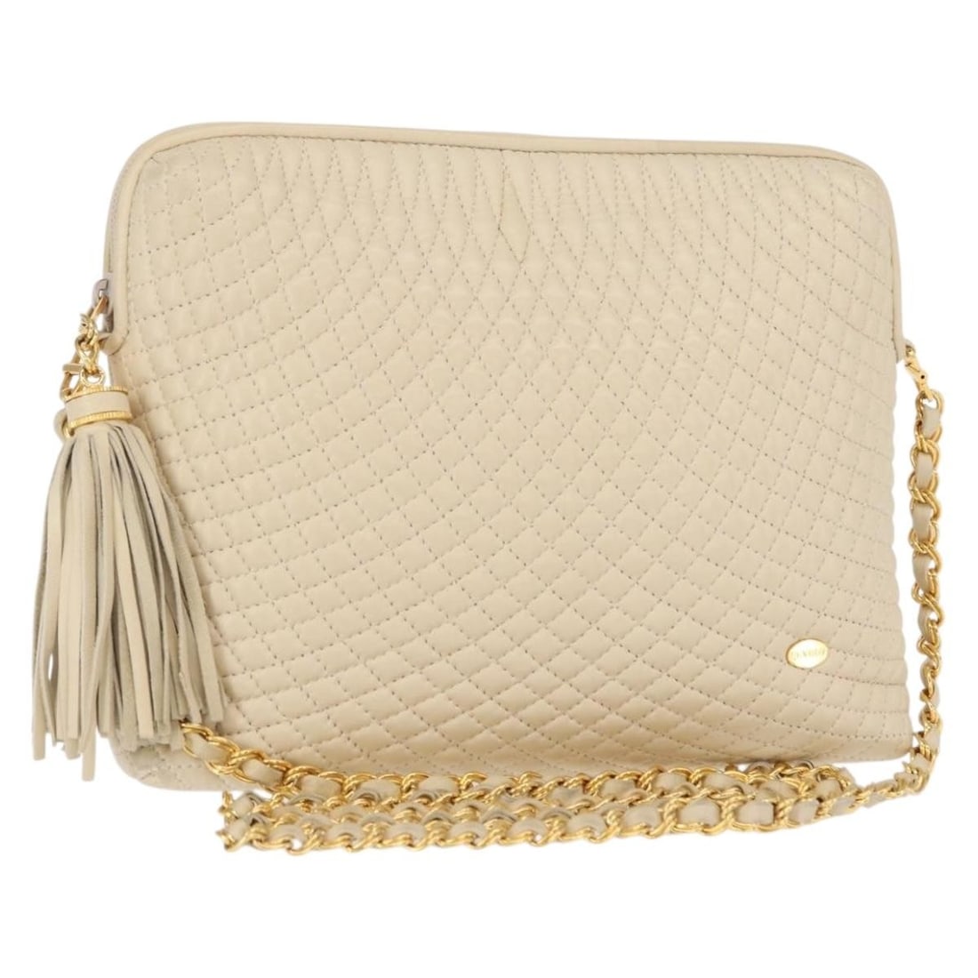 BALLY Beige Gold Leather Shoulder Bag Auth 157787 Italy: BALLY Beige Gold Leather Shoulder Bag Auth 157787 Italy Elevate your style with this elegant BALLY Chain Shoulder Bag, crafted from premium leather in a sophisticated beige and gold color combination.
