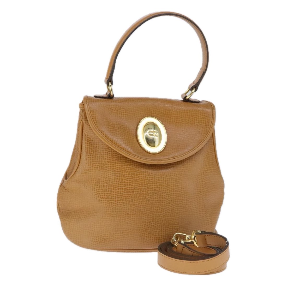 Christian Dior Brown Leather Vintage Handbag 19cm by 18cm by 10cm: Christian Dior Brown Leather Vintage Handbag 19cm by 18cm by 10cm This vintage Christian Dior handbag is crafted from brown leather, designed for women. It features metal fittings and includes a shoul
