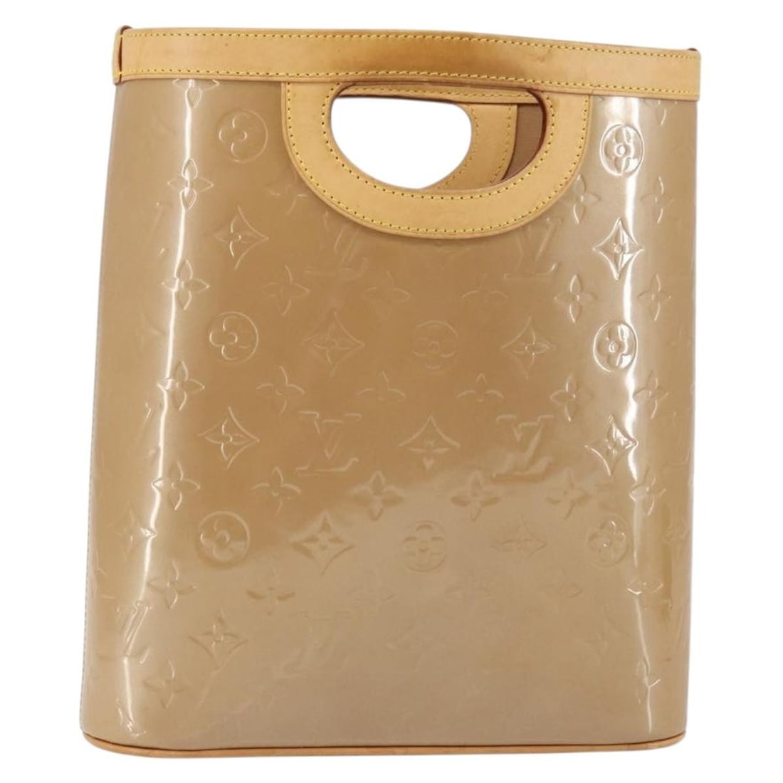 LOUIS VUITTON Vernis Stillwood Hand Bag Noisette M91364 Made in France: LOUIS VUITTON Vernis Stillwood Hand Bag Noisette M91364 Made in France The LOUIS VUITTON Vernis Stillwood Vertical Hand Bag in Noisette is a stylish accessory crafted from premium patent leather. This