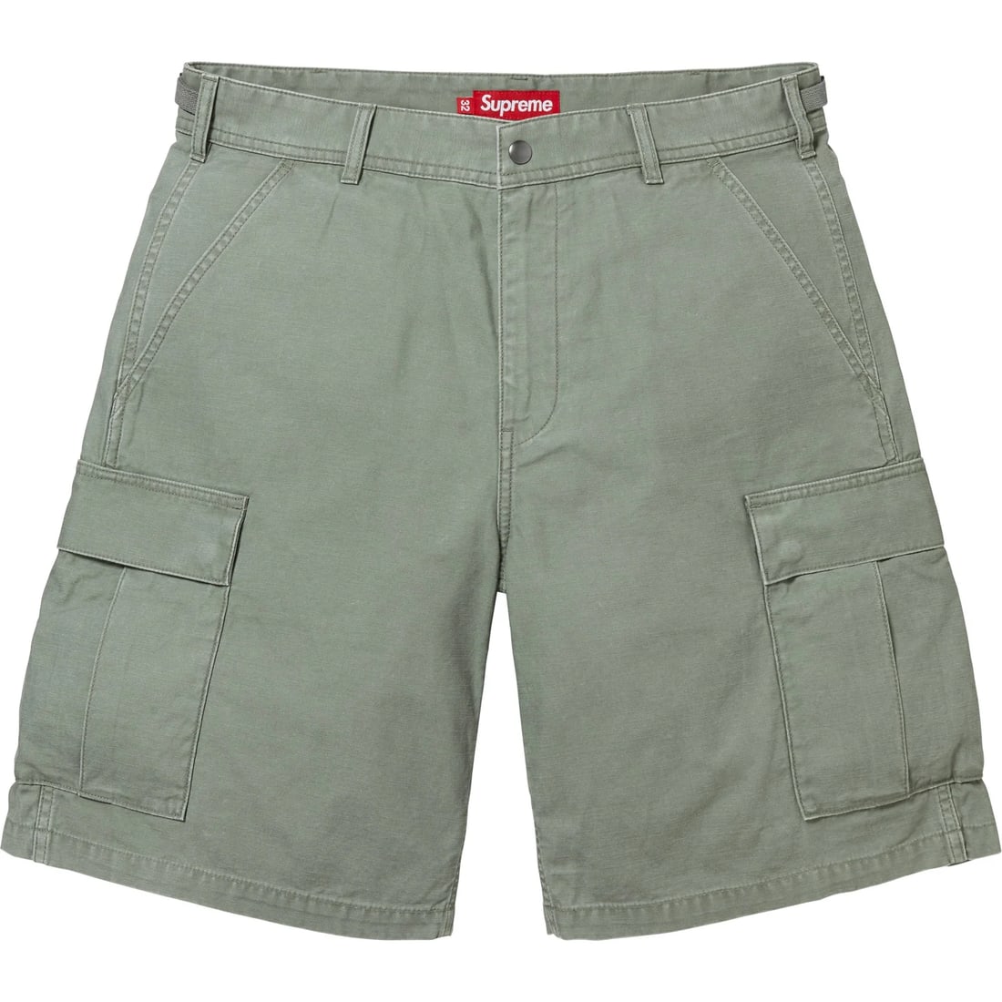 Olive Green Cargo Shorts by Supreme with Utility Pockets Size 34: Olive Green Cargo Shorts by Supreme with Utility Pockets Size 34 These Supreme Olive Cargo Shorts offer a blend of streetwear style and utility. Crafted from durable, breathable 100% cotton twill in o