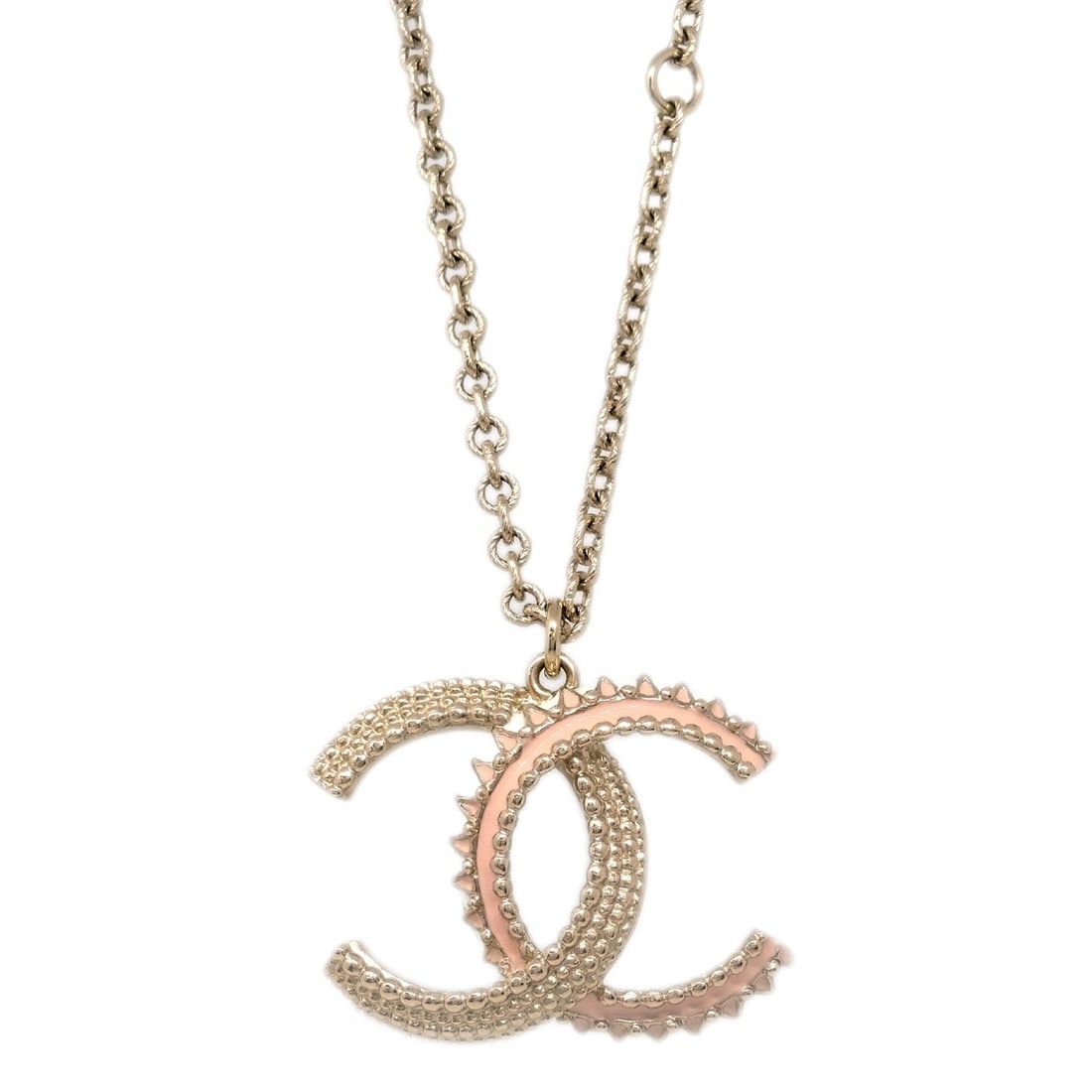 Gold Plated CC Charm Necklace by Chanel B18C: Gold Plated CC Charm Necklace by Chanel B18C This Chanel necklace features a gold-plated CC pendant in a charm style. The pendant is designed in the iconic CC shape, making it a classic piece from Cha