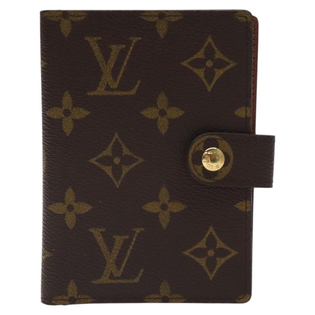 Monogram Canvas Brown Agenda Cover by Louis Vuitton: Monogram Canvas Brown Agenda Cover by Louis Vuitton This Louis Vuitton Agenda Cover features the iconic Monogram canvas in a classic brown hue. Designed for unisex use, it offers a compact and elegant