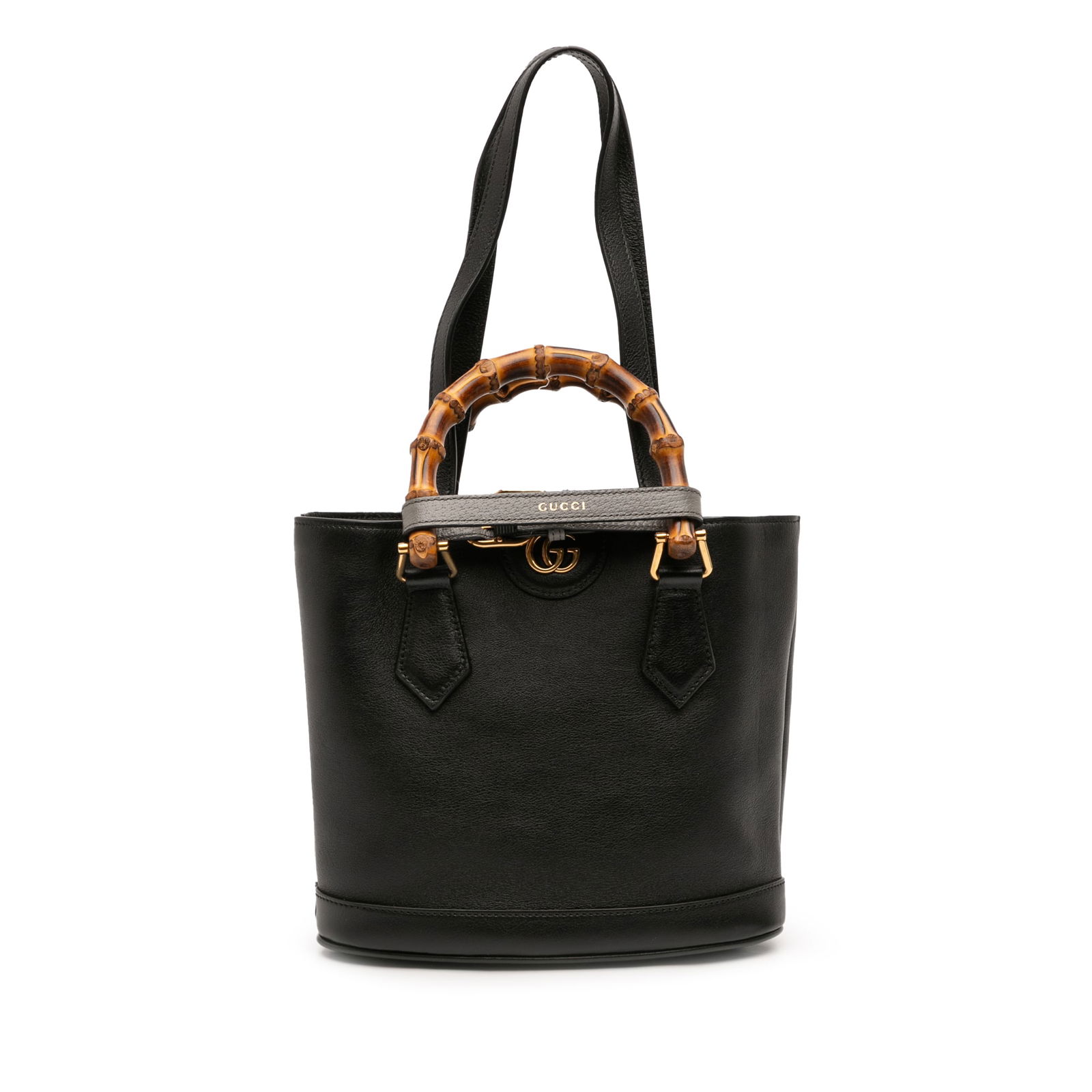Gucci Diana Small Leather Bucket Bag with Bamboo Handles (1 of 12)