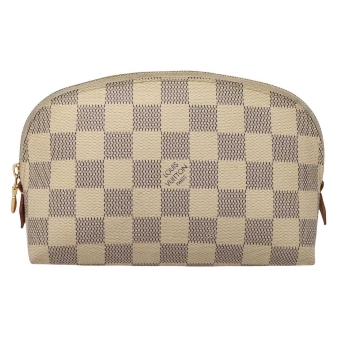 Louis Vuitton White Canvas Cosmetic Bag 17cm x 12cm x 6cm: Louis Vuitton White Canvas Cosmetic Bag 17cm x 12cm x 6cm This Louis Vuitton Cosmetic Pouch features the iconic Damier pattern in white canvas, designed for women. The pouch is crafted in France and o