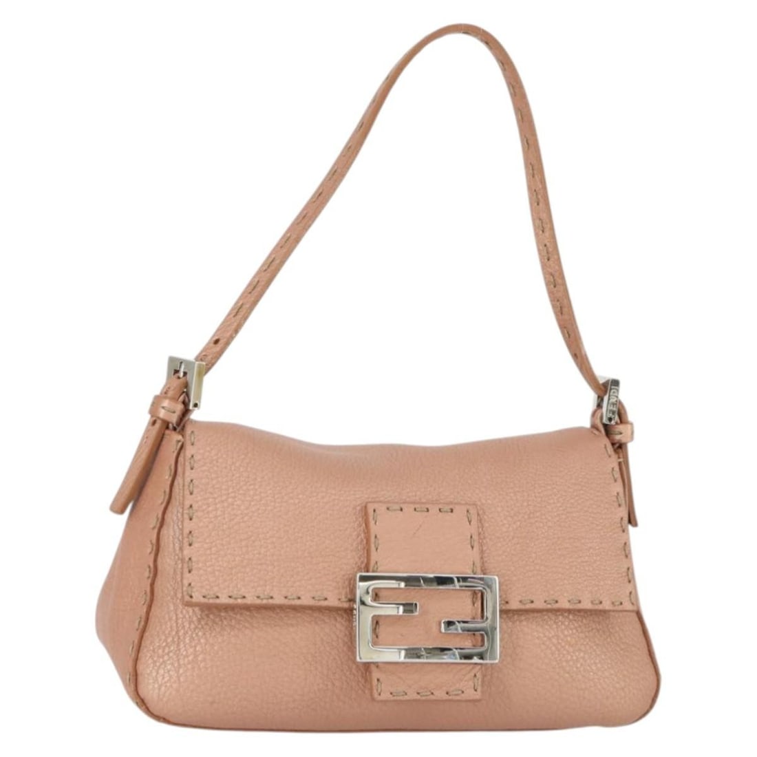 Fendi Selleria Mamma Baguette Pink Leather Shoulder Bag with Dust Bag (1 of 18)