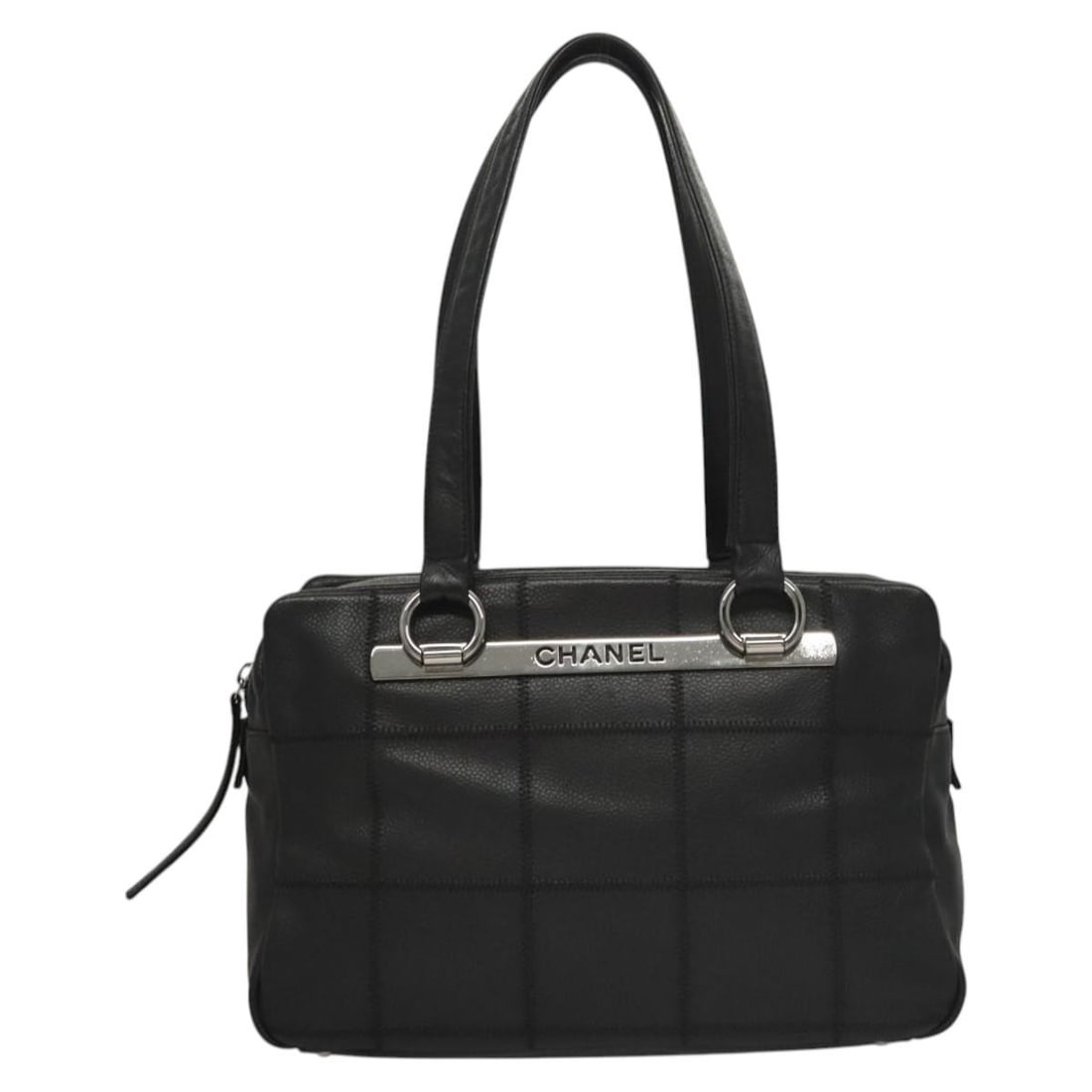 Chanel Black Leather Square Stitch Quilted Shoulder Bag 27cm (1 of 18)