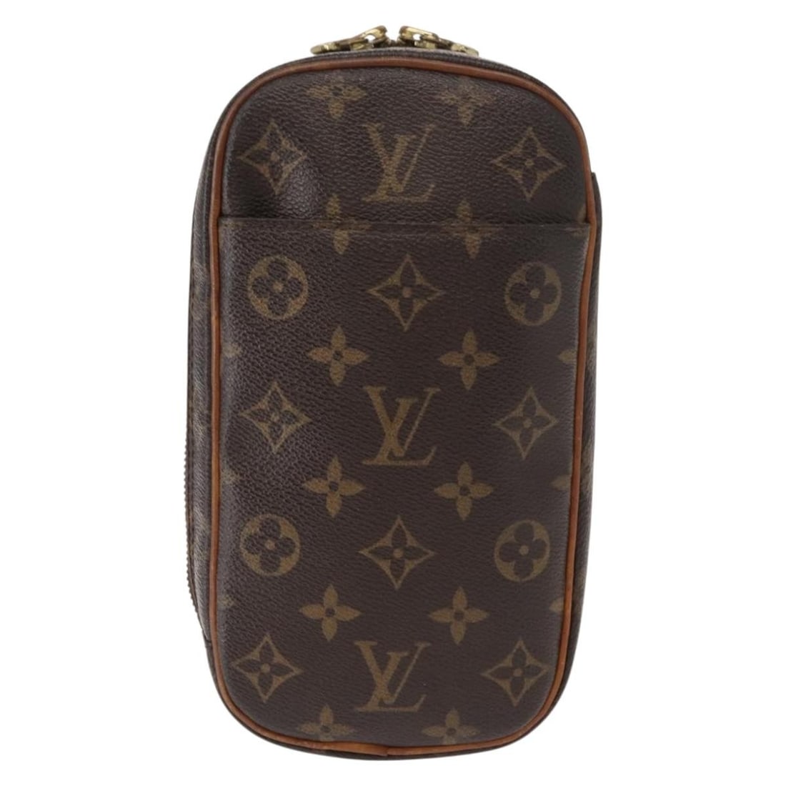 Louis Vuitton Monogram Canvas Pochette Gange Small Crossbody Bag: Louis Vuitton Monogram Canvas Pochette Gange Small Crossbody Bag Louis Vuitton Pochette Gange in Brown Monogram Canvas designed for unisex use. The compact pouch features a shoulder strap and metal fi