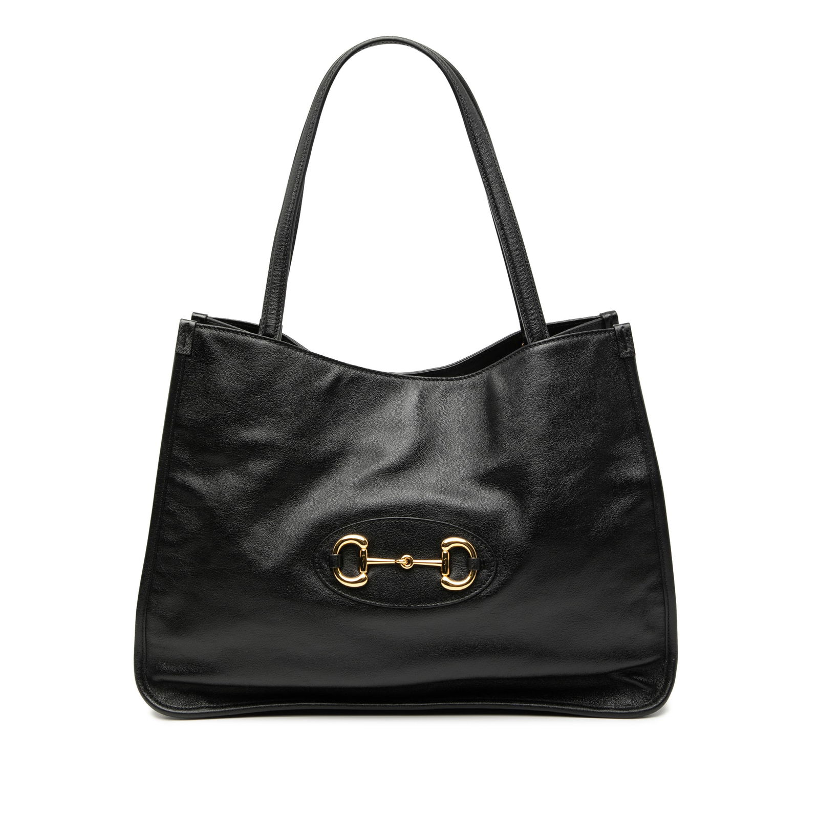 Gucci Horsebit 1955 Medium Black Leather Tote Bag (1 of 7)