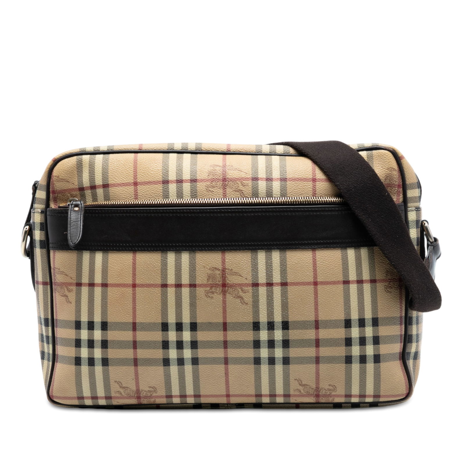 Burberry Haymarket Check Crossbody Bag with Leather Trim (1 of 7)