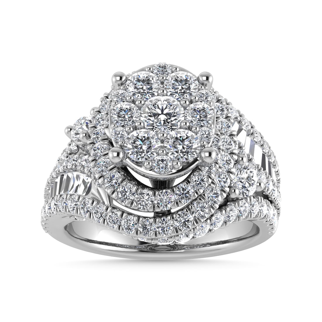 Diamond 1 5/8 Ct.Tw. Engagement Ring in 14K White Gold (1 of 4)