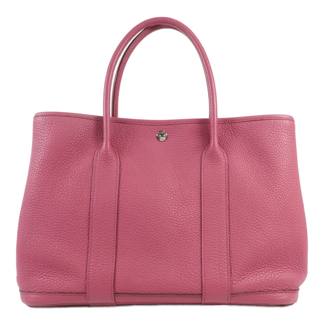 HERMES Garden Party PM Handbag Clemence Leather Pink PHW (1 of 14)