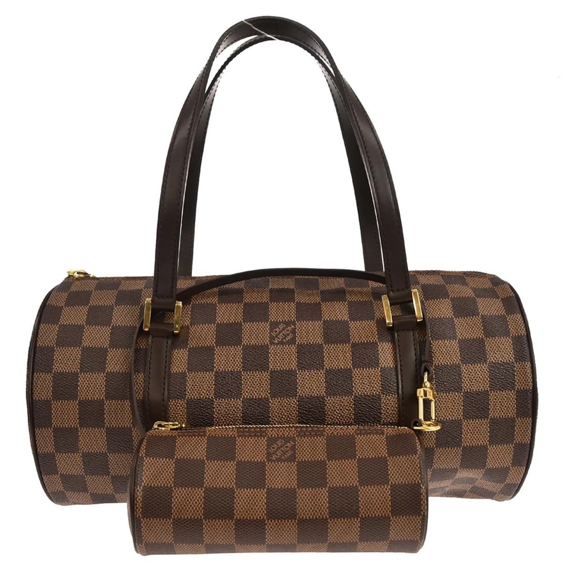 Louis Vuitton Papillon 30 Damier Canvas Medium Brown Handbag N51303: Louis Vuitton Papillon 30 Damier Canvas Medium Brown Handbag N51303 This Louis Vuitton Papillon 30 handbag features the brand's signature Damier check pattern on brown canvas leather. The medium-sized