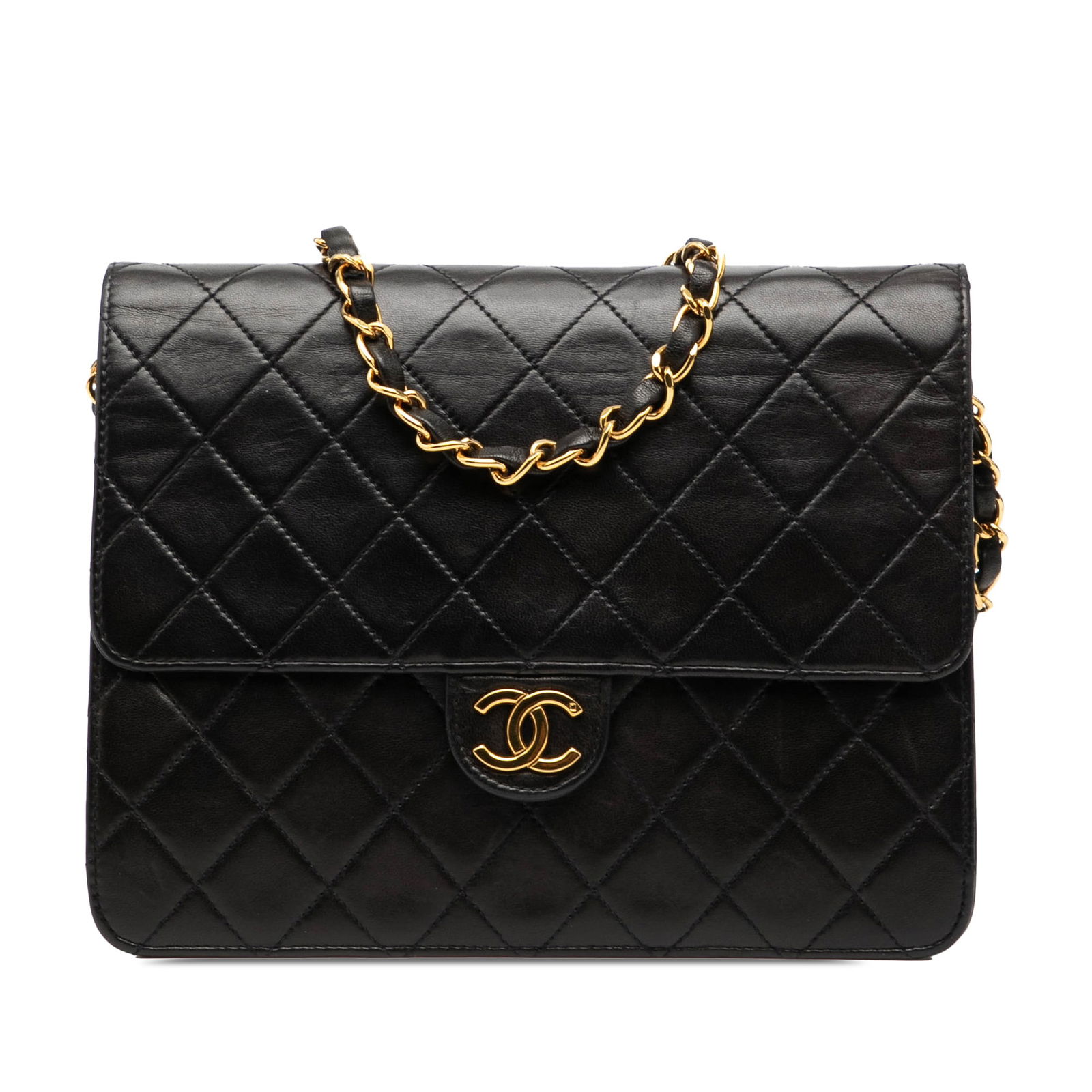 Chanel Small CC Black Quilted Lambskin Crossbody Flap Bag (1 of 9)