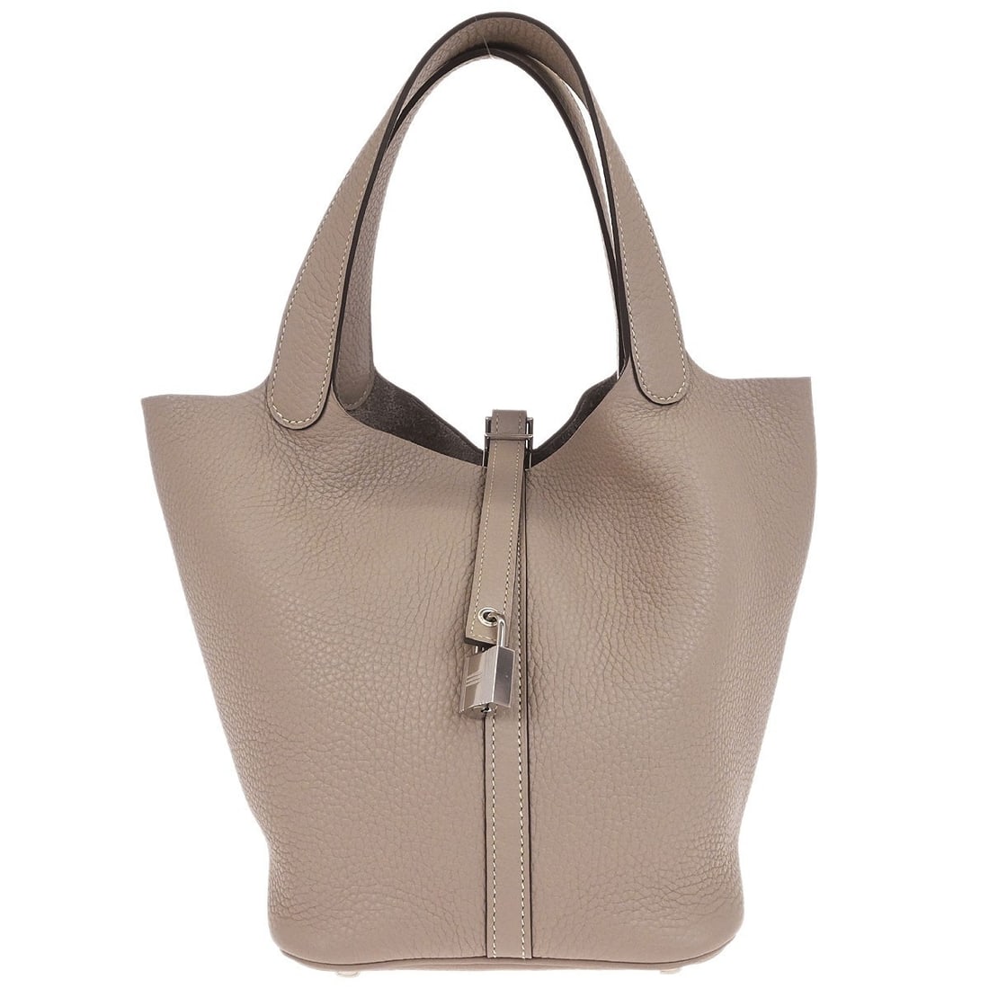 Hermes Gray Clemence Leather Picotin Lock Handbag 18cm (1 of 10)