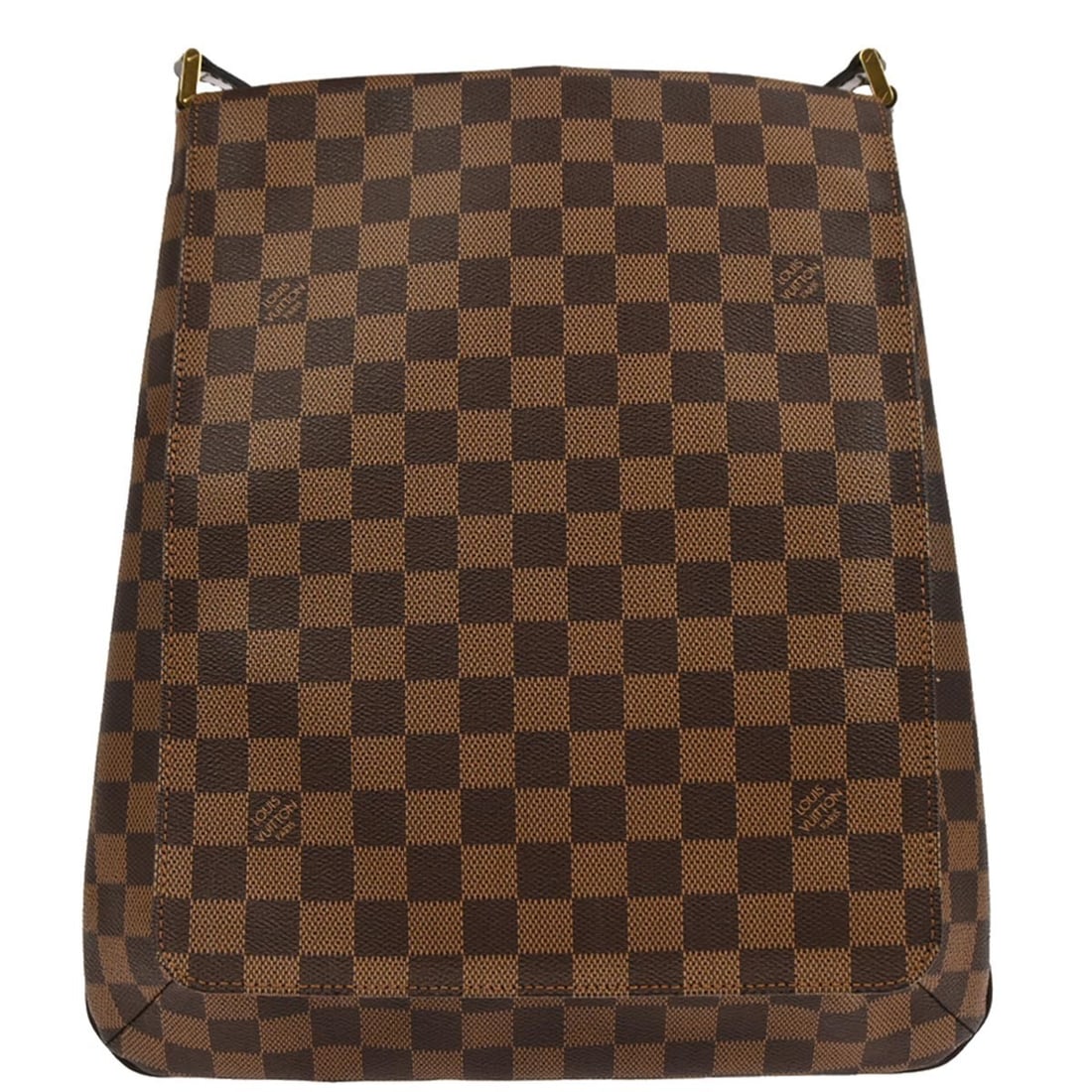 Damier Canvas Musette Crossbody Bag by Louis Vuitton N51302: Damier Canvas Musette Crossbody Bag by Louis Vuitton N51302 This Louis Vuitton Damier Musette Shoulder Bag features the iconic check pattern in brown Damier canvas leather with brown leather straps. T