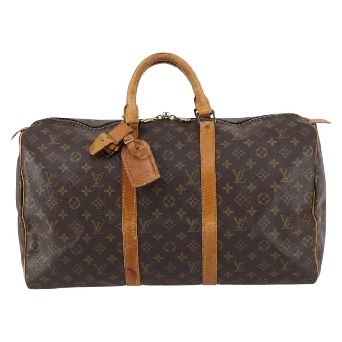 Louis Vuitton Monogram Canvas Keepall 50cm Travel Bag: Louis Vuitton Monogram Canvas Keepall 50cm Travel Bag Louis Vuitton Keepall Bag crafted from monogram canvas with brown coloring. This unisex bag measures 50cm x 25cm x 22cm and originates from France