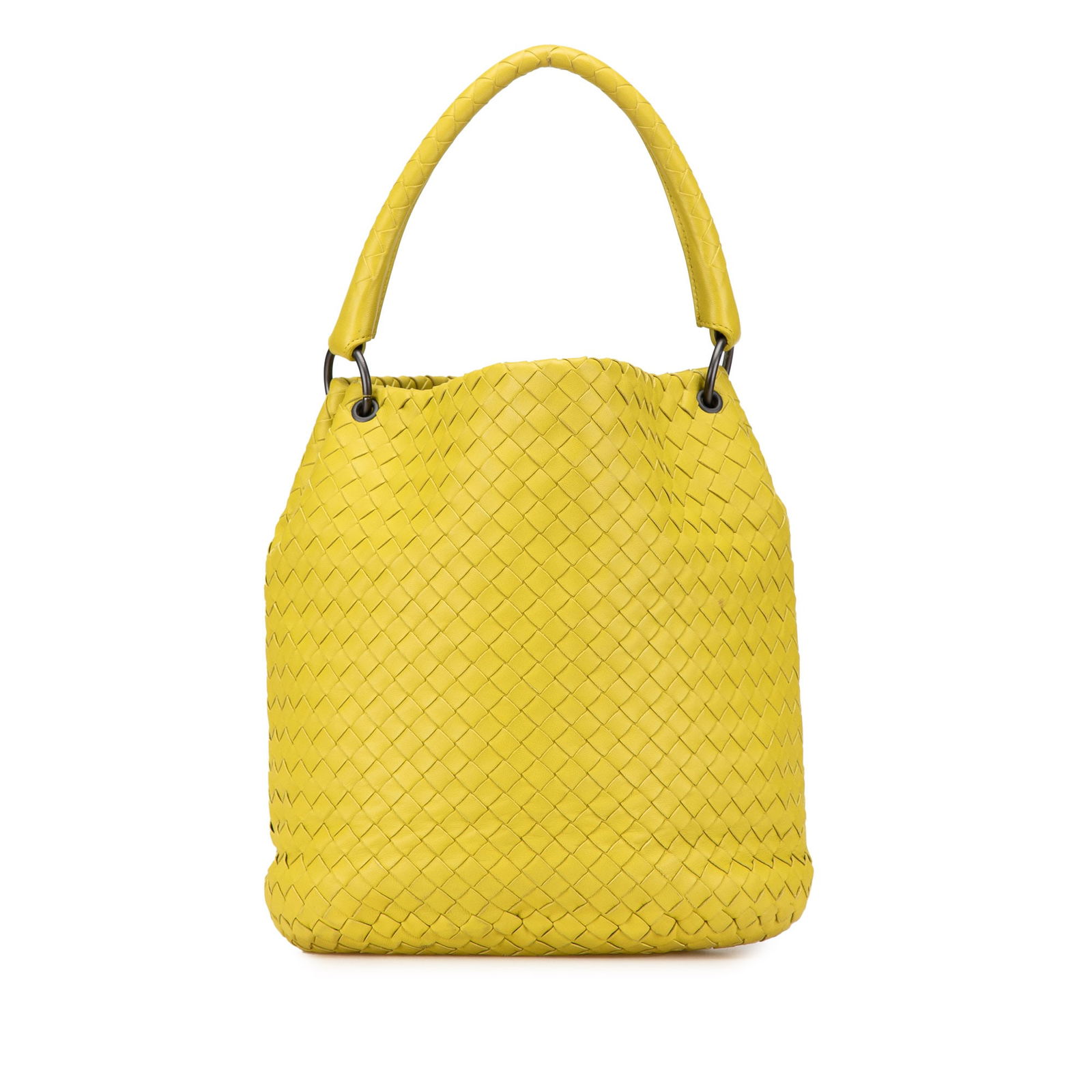 Bottega Veneta Yellow Nappa Intrecciato Bucket Bag Leather (1 of 14)