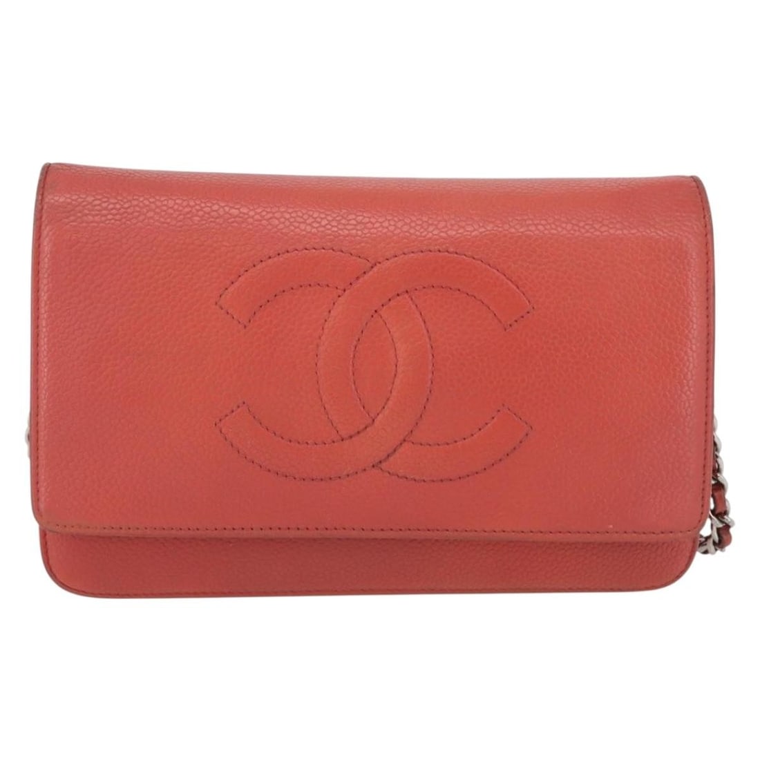 Pink Chanel Timeless Caviar Leather Wallet on Chain Bag (1 of 18)