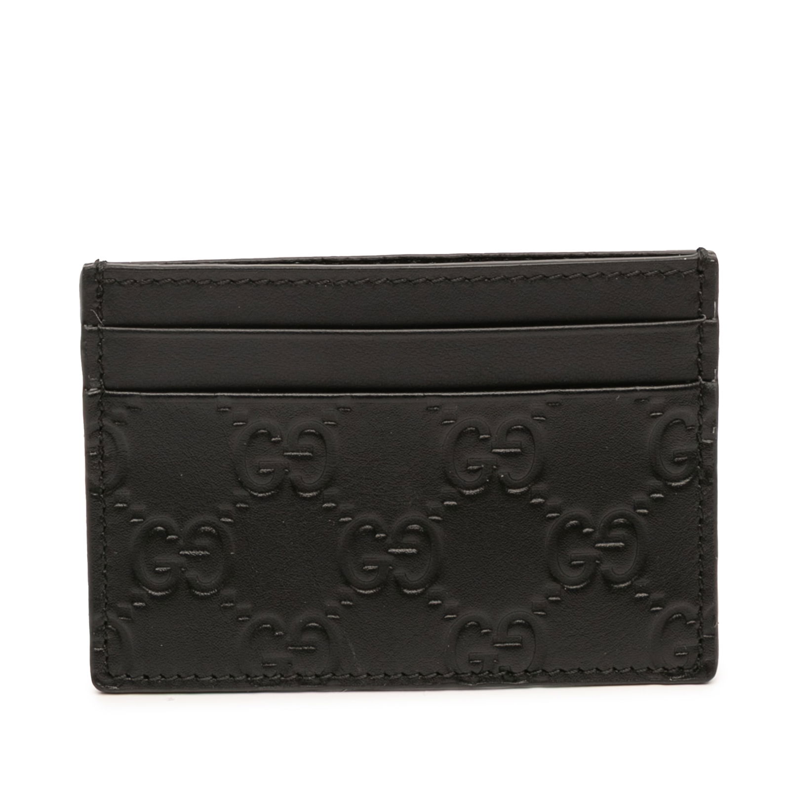 Gucci Black Leather Embossed Card Case with Multiple Card Slots (1 of 9)