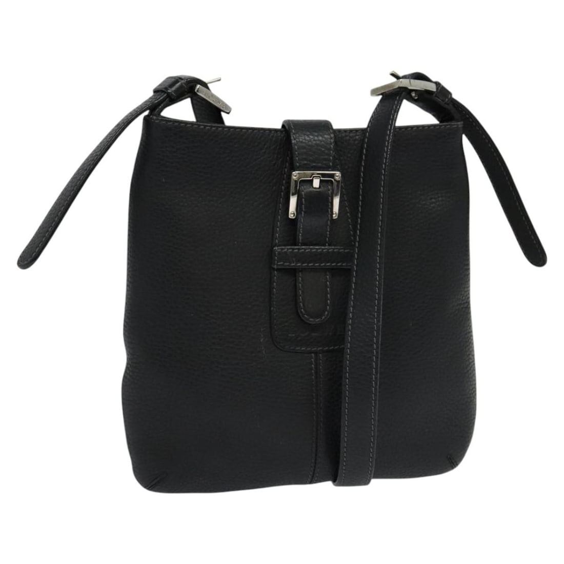 Black Leather Shoulder Bag by Loewe Vintage Model (1 of 18)