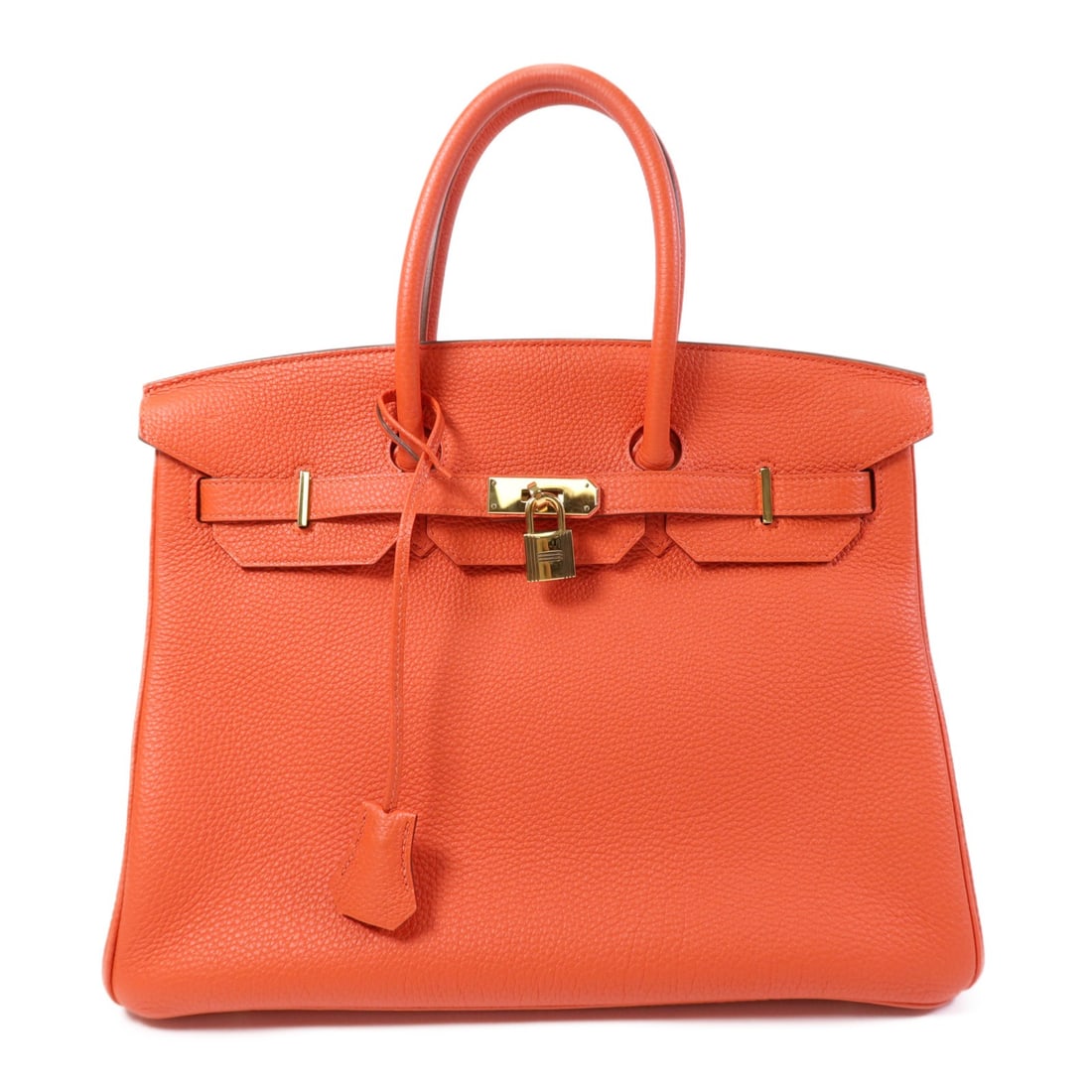 Hermes Birkin 35 Togo Leather Rouge Tomate Bag with Gold Hardware (1 of 14)