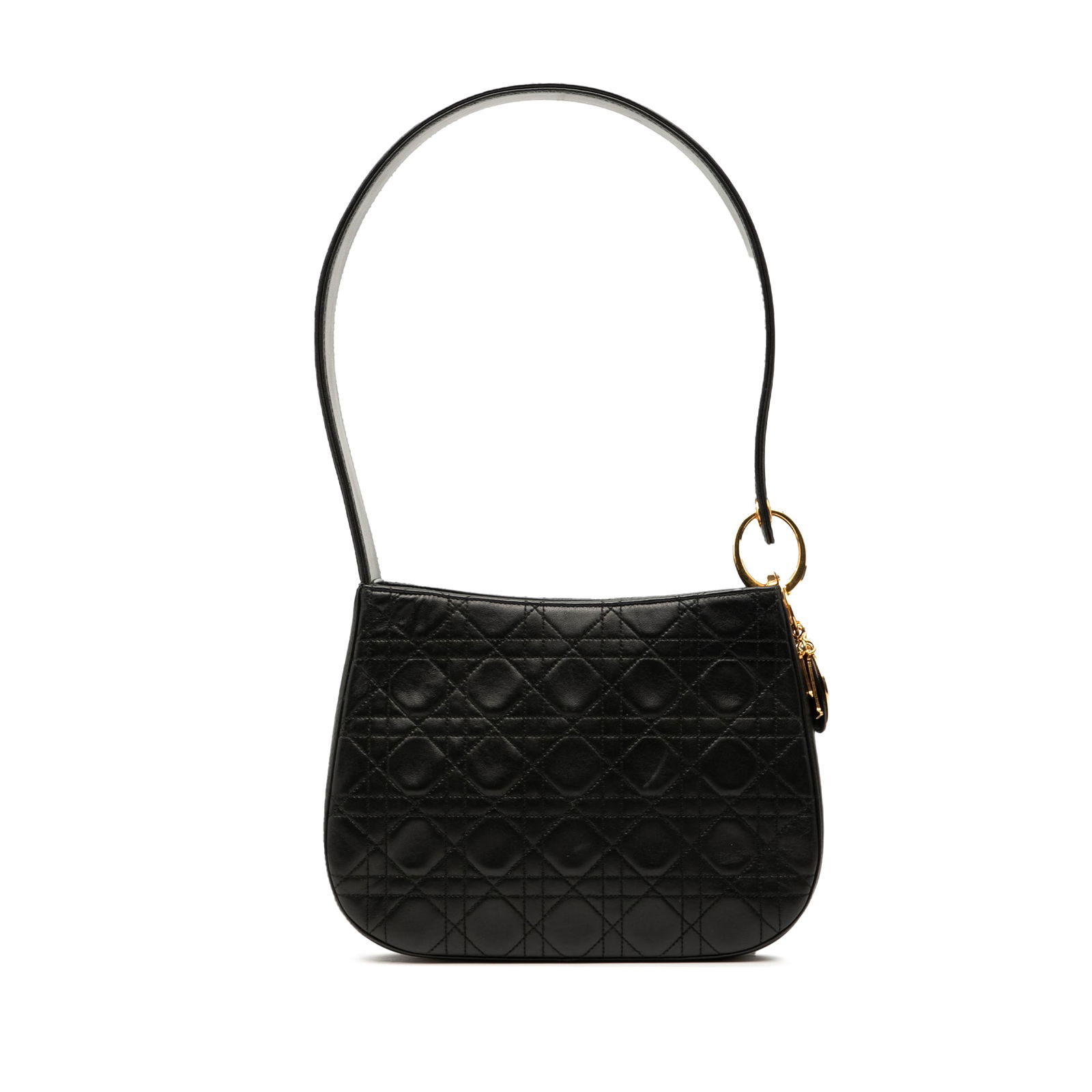 Black Quilted Leather Shoulder Bag by Dior Cannage Collection (1 of 8)