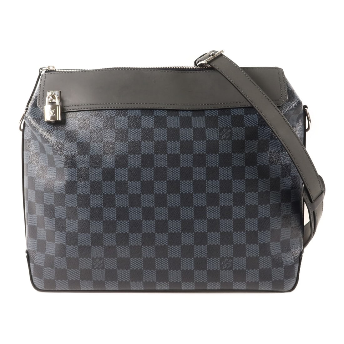 Louis Vuitton Greenwich Damier Cobalt Shoulder Bag N41348 Black Blue SHW (1 of 18)