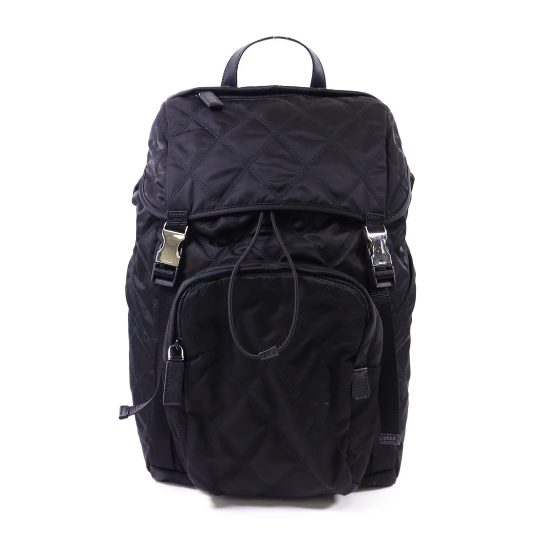Black Nylon Prada Rucksack Backpack with Silver Hardware Model 2V2135 (1 of 17)