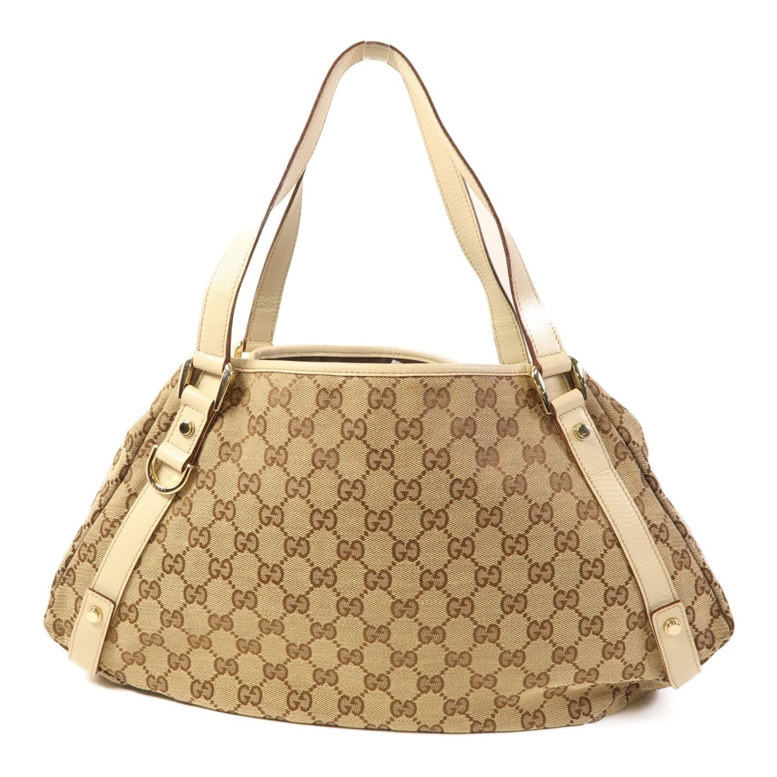 GUCCI Shoulder Bag 130736 GG Canvas Brown White Italy (1 of 17)