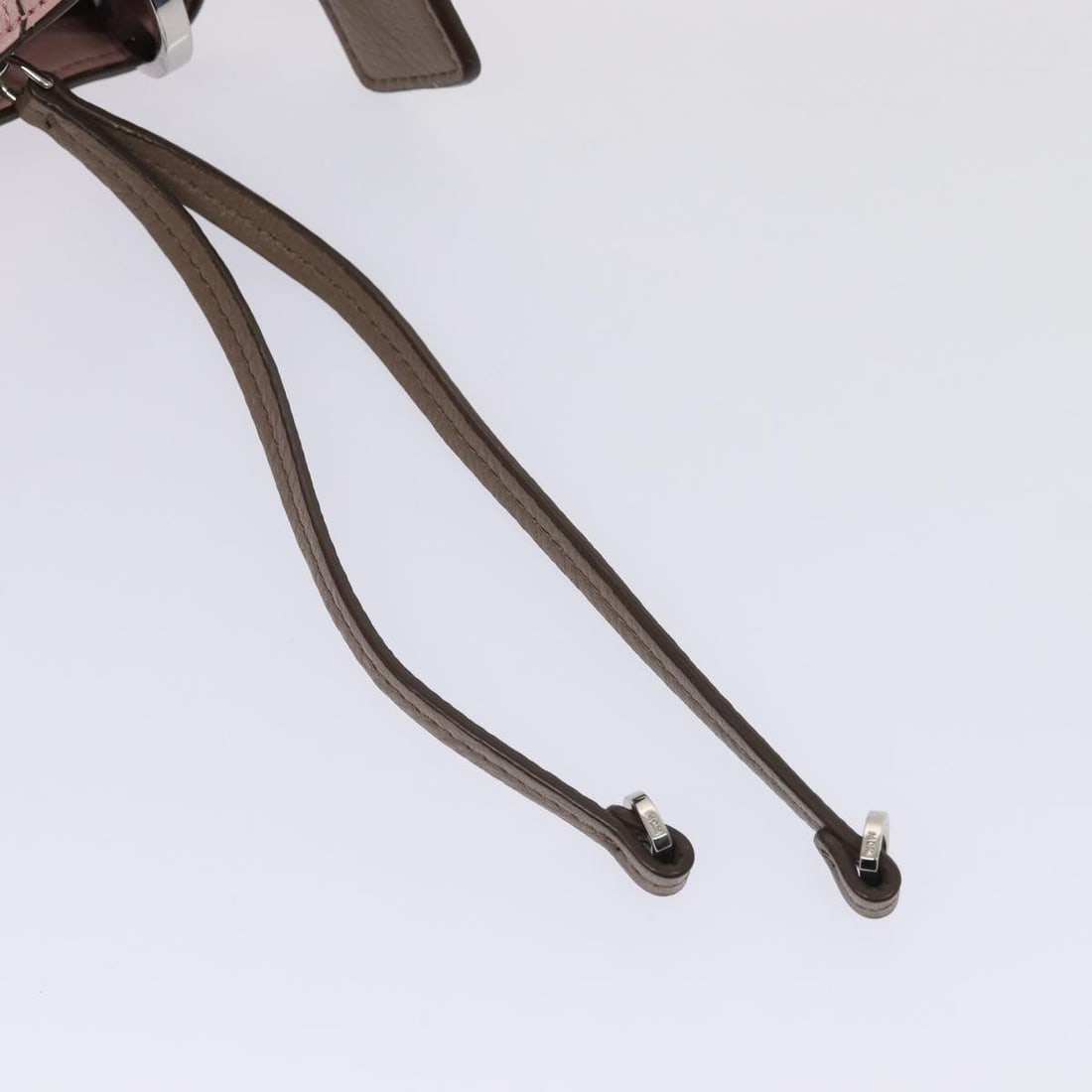 MCM Vicetos Logogram Pink Silver Leather Shoulder Bag Auth AC3169 - 17