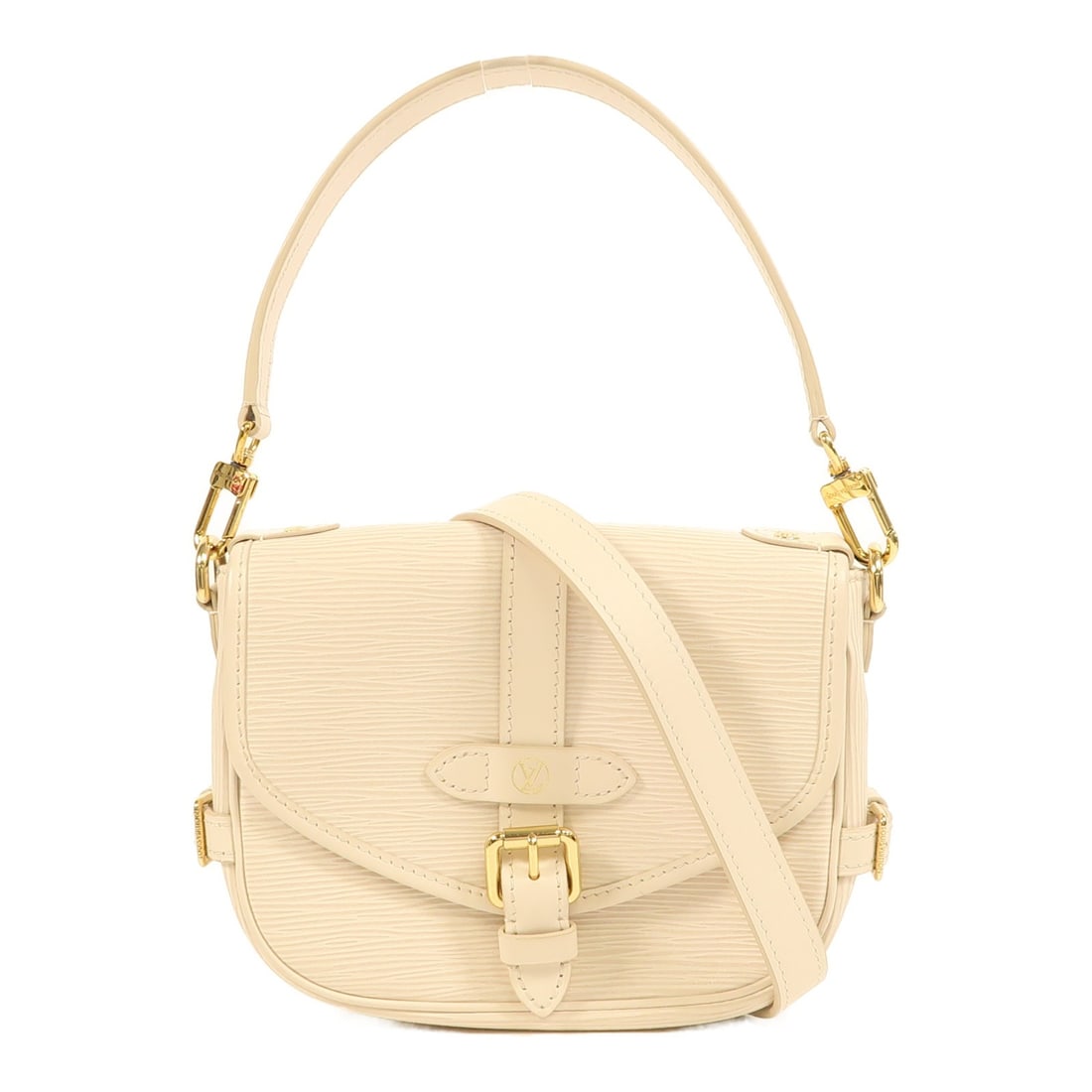 LOUIS VUITTON Saumur BB 2 Way Shoulder Bag Epi Leather White (1 of 14)