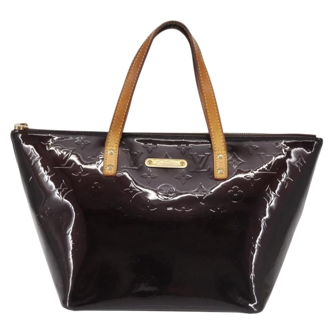 Louis Vuitton Monogram Vernis Bellevue Patent Leather Handbag Burgundy (1 of 18)