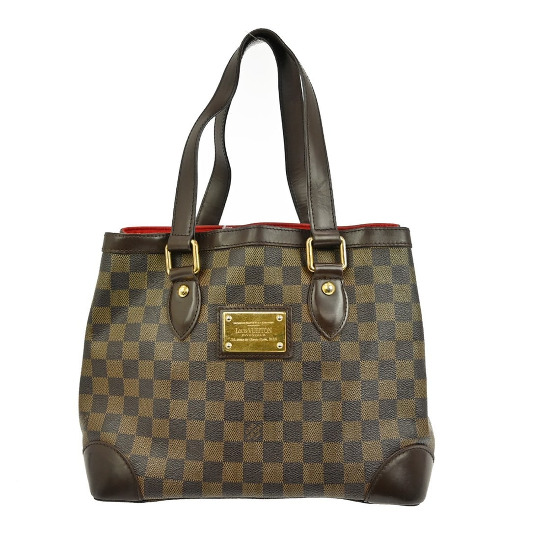 Louis Vuitton Damier Canvas Hampstead Brown Tote Bag: Louis Vuitton Damier Canvas Hampstead Brown Tote Bag The Louis Vuitton Hampstead Handbag features the signature Damier canvas in brown, designed for women. Crafted in France, this bag offers a spaciou