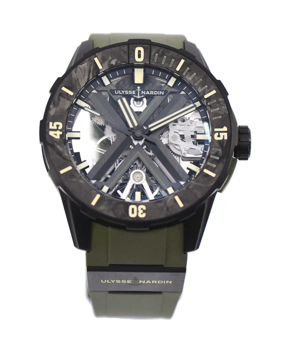 Ulysse Nardin Diver Skeleton Titanium Watch 3723-170-2C Authentic with Box and Papers (1 of 6)