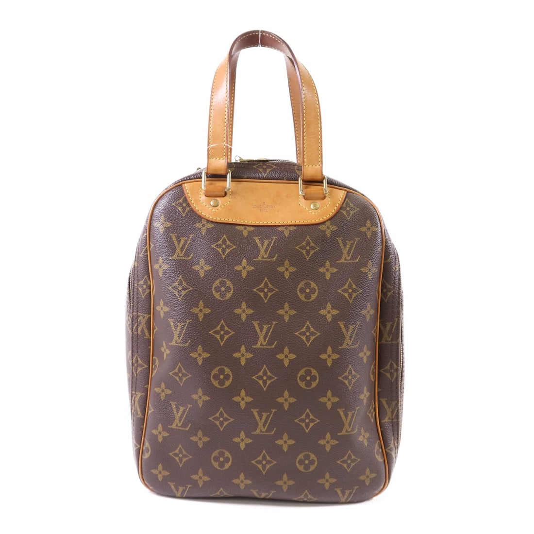 LOUIS VUITTON Monogram Excursion Shoe Case Handbag M41450 Brown GHW: LOUIS VUITTON Monogram Excursion Shoe Case Handbag M41450 Brown GHW The LOUIS VUITTON Excursion Shoe Case Handbag (M41450) features a stylish monogram design crafted from durable PVC coated canvas in