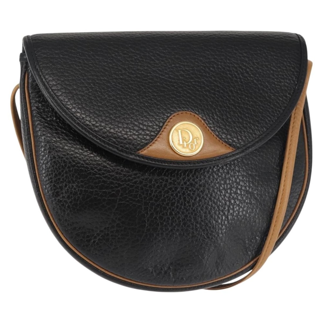 Christian Dior Black Gold Leather Shoulder Bag BA6146 Made in France: Christian Dior Black Gold Leather Shoulder Bag BA6146 Made in France This Christian Dior shoulder bag is a stylish and sophisticated accessory crafted in France. Made from premium black leather with g