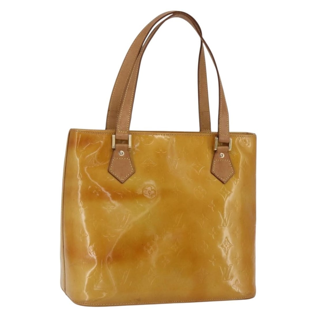 Louis Vuitton Houston Monogram Vernis Beige Patent Leather Tote Bag M91004: Louis Vuitton Houston Monogram Vernis Beige Patent Leather Tote Bag M91004 This Louis Vuitton Monogram Vernis Houston handbag in beige patent leather features a spacious interior and classic design. T