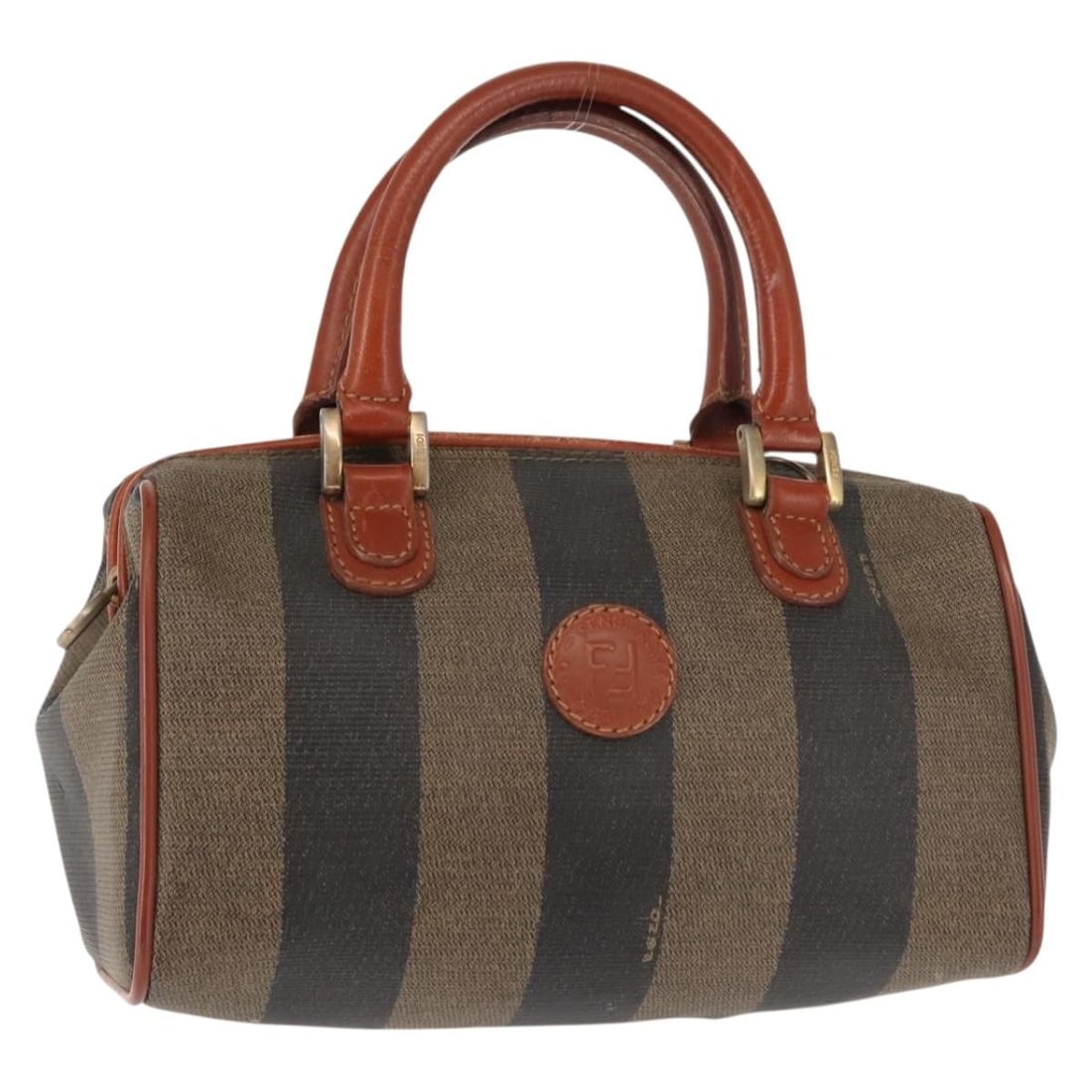 Fendi Black Brown PVC Canvas Hand Bag Made in Italy (1 of 18)