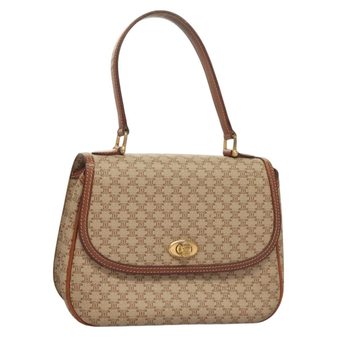 CELINE Macadam PVC Hand Bag Beige Gold Made in Italy (1 of 18)