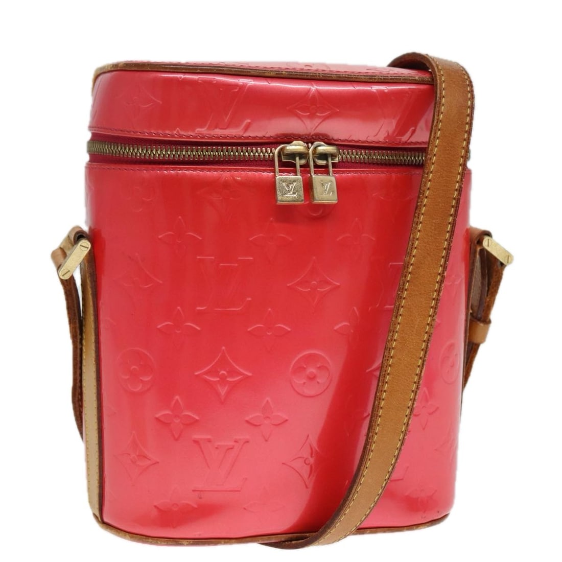 Louis Vuitton Monogram Vernis Sullivan Vertical Bag Pink M91259 Italy (1 of 18)