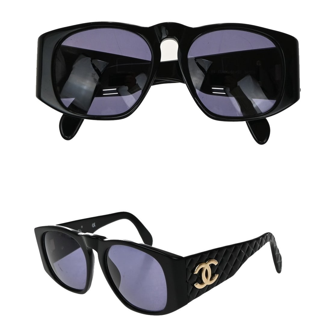 Chanel Black Plastic Logo CC Women's Sunglasses (1 of 13)