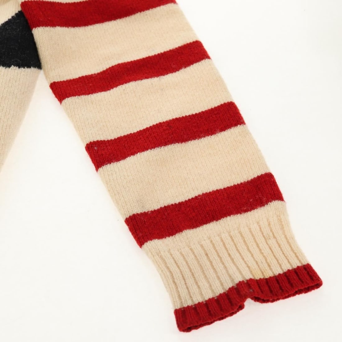 CHANEL Wool Jacket Beige Red Black CC Italy Auth 129782M - 18