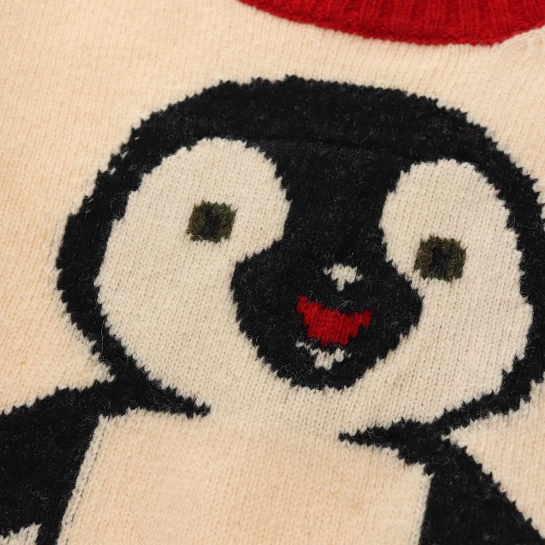 CHANEL Wool Jacket Beige Red Black CC Italy Auth 129782M - 7