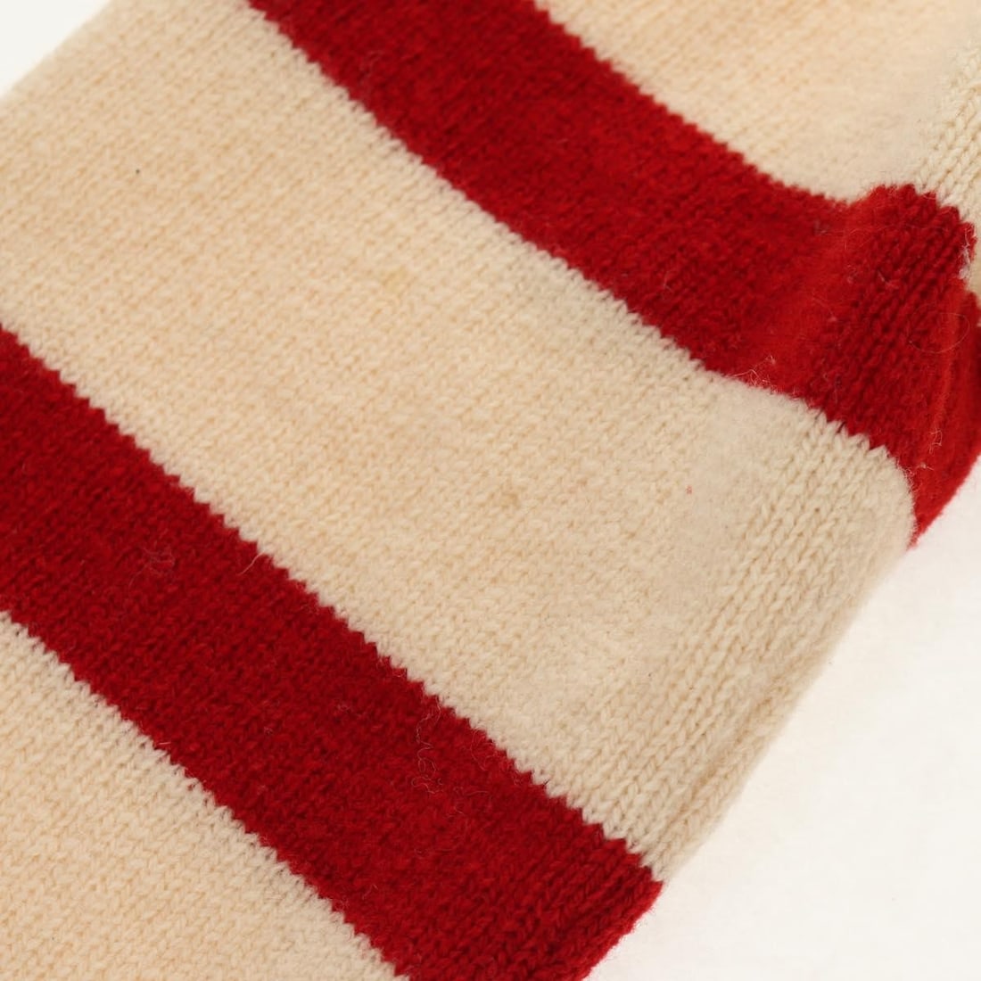 CHANEL Wool Jacket Beige Red Black CC Italy Auth 129782M - 8