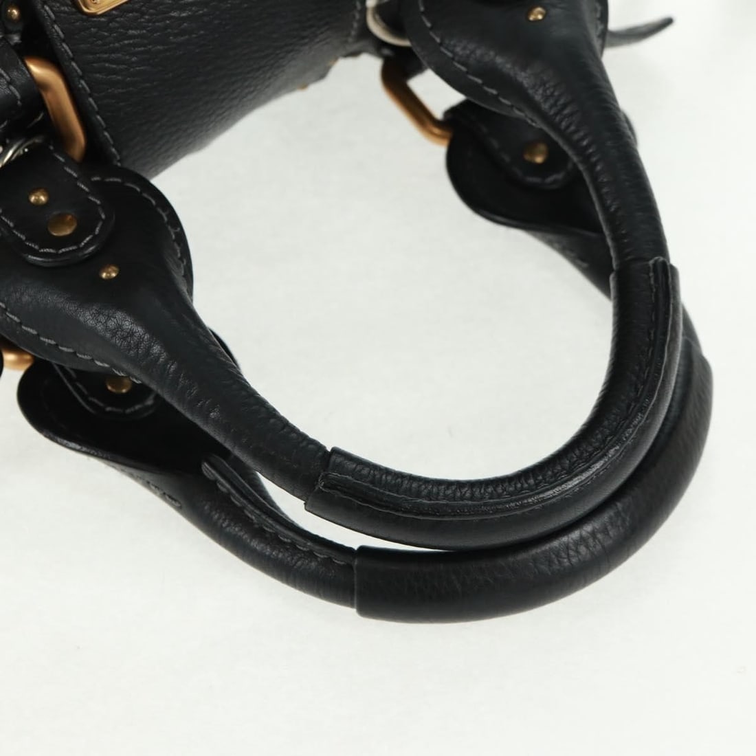 Chloe Paddington Leather 2way Handbag Black with Gold and Silver Hardware - 7